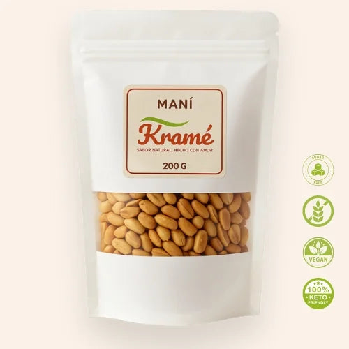 Maní Natural Sin Sal 200 g Kramé.